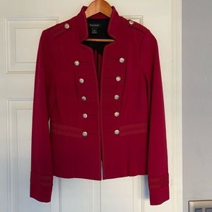 Cardinal Red Military Ponte Jacket